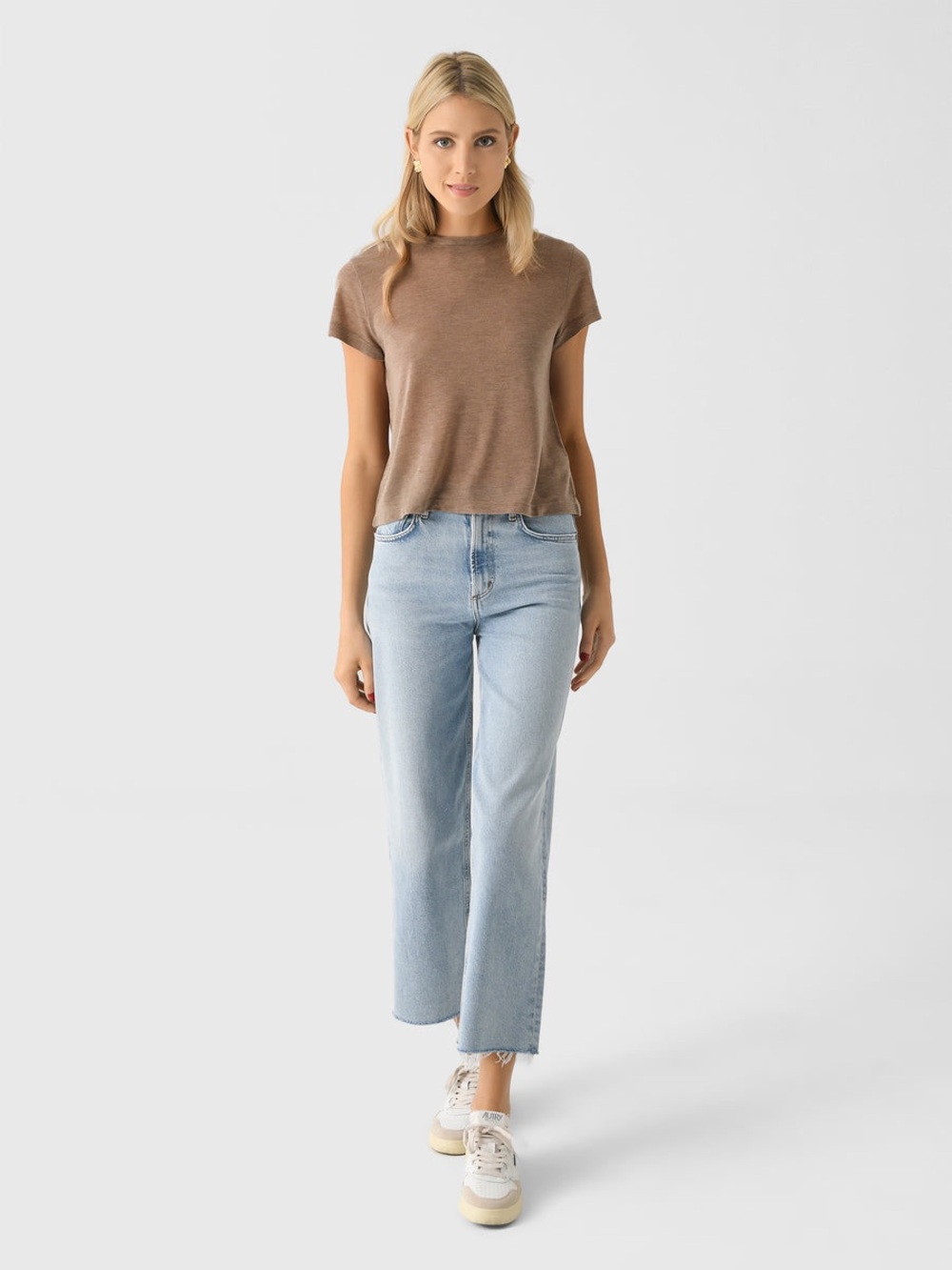 AGOLDE Ren Wide Leg Jean 29 8 light wash high rise raw hem designer stretch raw - Picture 3 of 13